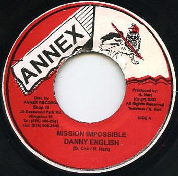 7inch Record DANNY ENGLISH - Mission Impossible NONE Annex 2003 Jamaica Reggae, Ska & Dub Used
7inch Record DANNY ENGLISH - Mission Impossible NONE Annex 2003 Jamaica Reggae, Ska & Dub Used
