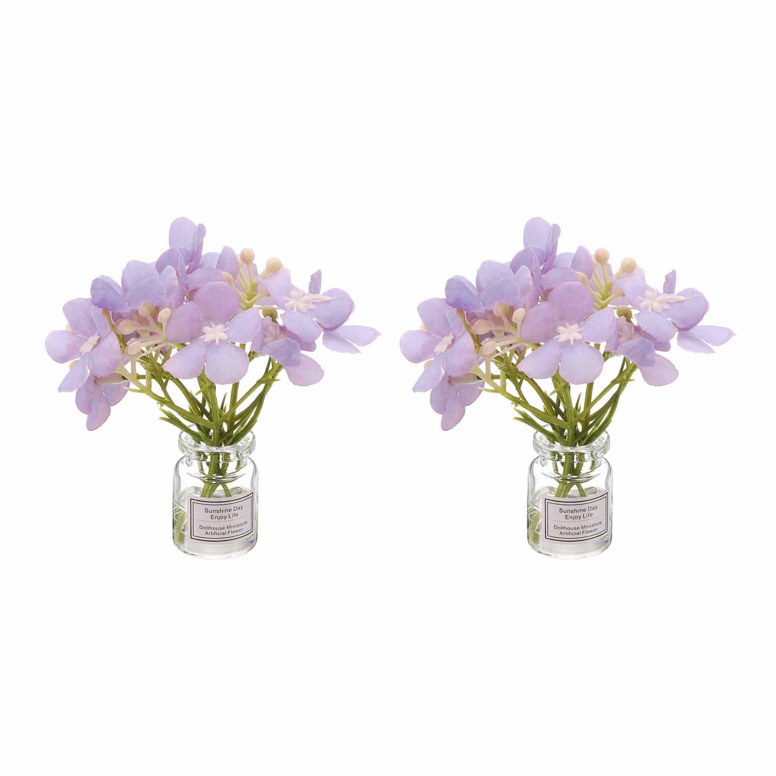 CoCud Mini Flower Dollhouse with Vase, Purple Silk Plastic Miniature Dollhouse Accessory (Compatible Scales: 1:12, 1:8, 1:6 Fairy House) - Set of 2
CoCud Mini Flower Dollhouse with Vase, Purple Silk Plastic Miniature Dollhouse Accessory (Compatible Scales: 1:12, 1:8, 1:6 Fairy House) - Set of 2