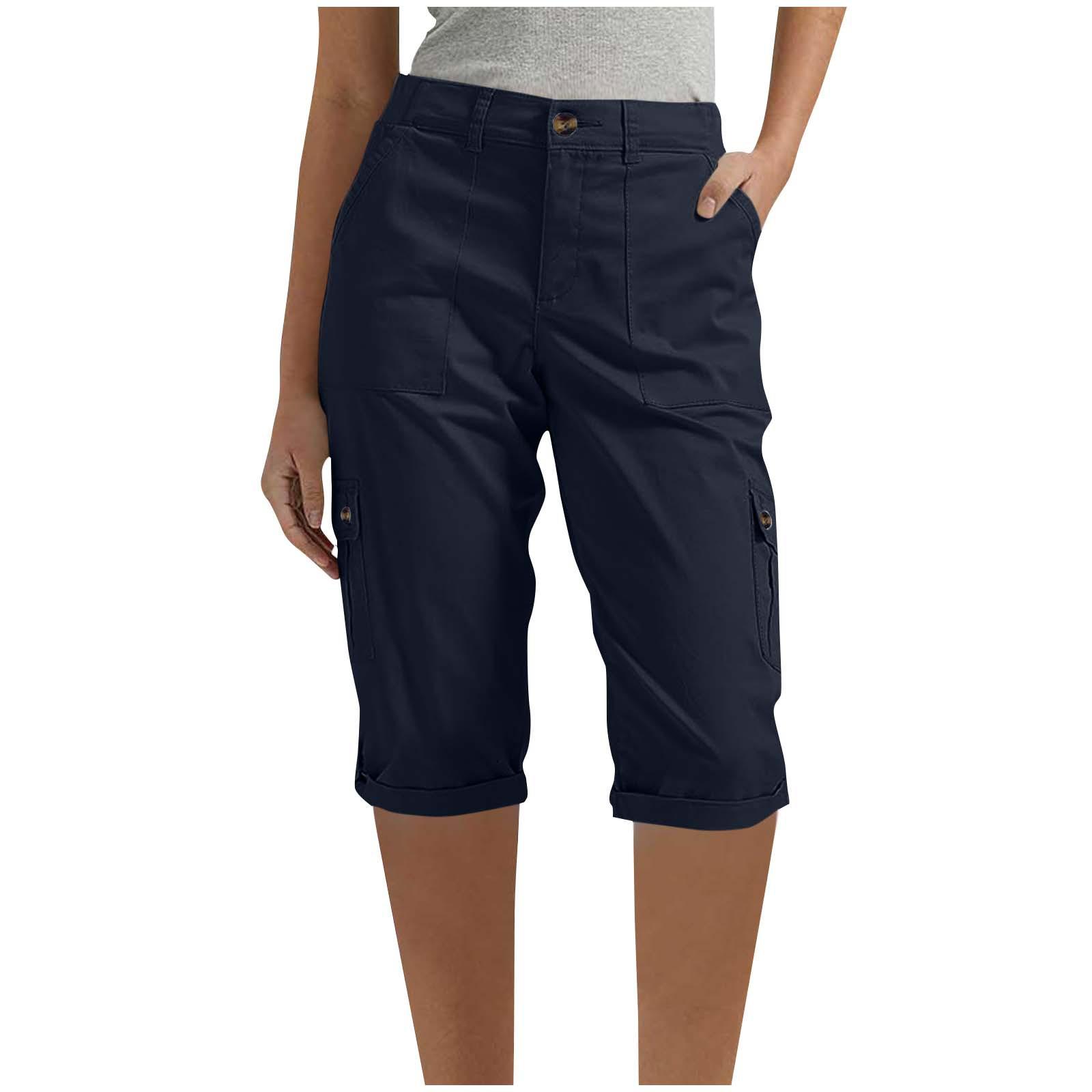 Women s Stylish Cargo Shorts Spring Summer Casual Fashion Solid Color Multi-Pocket Overalls Slim Straight Leg Five Quarter Pants XL темно-синього кольору
Women s Stylish Cargo Shorts Spring Summer Casual Fashion Solid Color Multi-Pocket Overalls Slim Straight Leg Five Quarter Pants XL темно-синього кольору