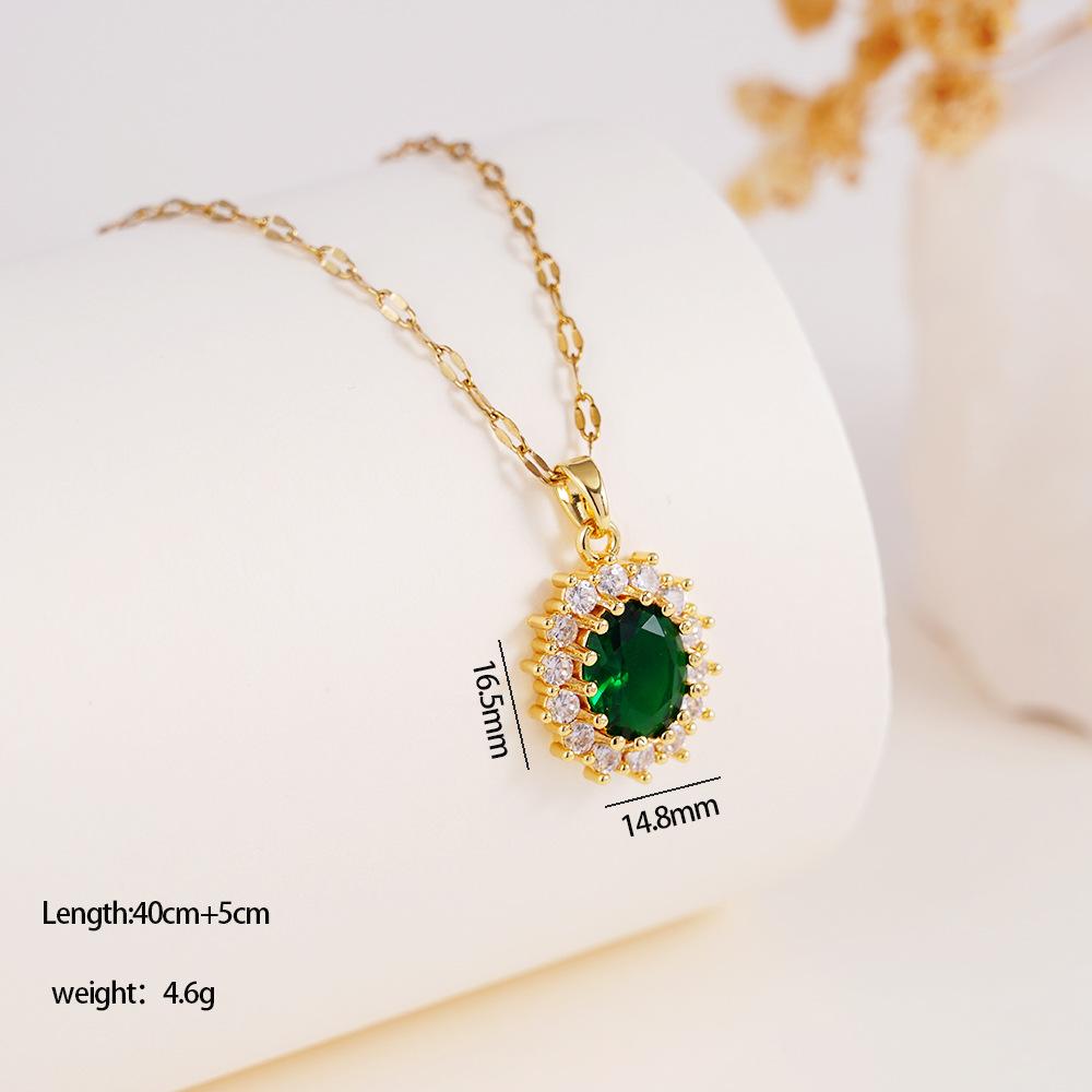Luxury Colorful Oval Zircon Pendant Necklace Stud Earrings Adjustable Rings for Women Classic Simple Party Wedding Jewelry Set
Luxury Colorful Oval Zircon Pendant Necklace Stud Earrings Adjustable Rings for Women Classic Simple Party Wedding Jewelry Set