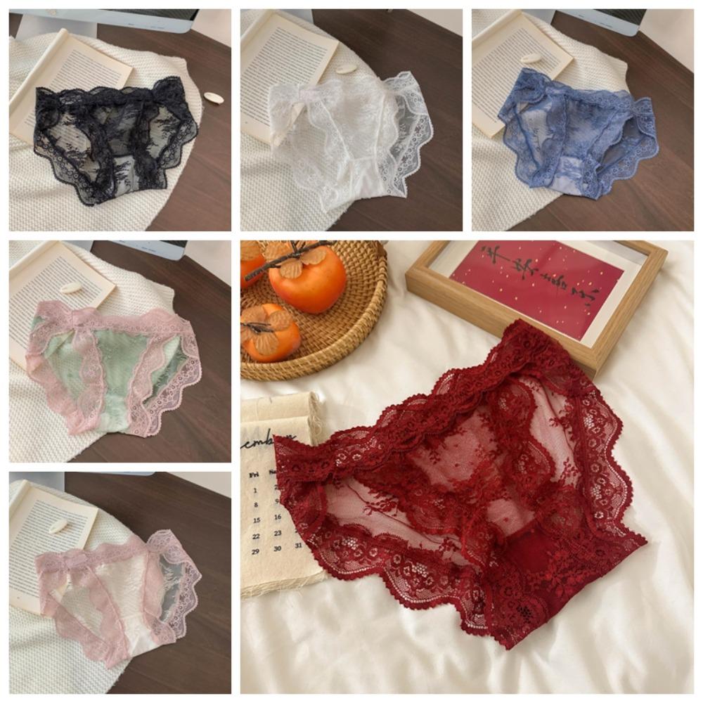 4Pcs Cotton Crotch Seamless Briefs Mid Waist Underwear for Women Fashion Lace Mesh Panties Gifts 4Pcs Random
4Pcs Cotton Crotch Seamless Briefs Mid Waist Underwear for Women Fashion Lace Mesh Panties Gifts 4Pcs Random