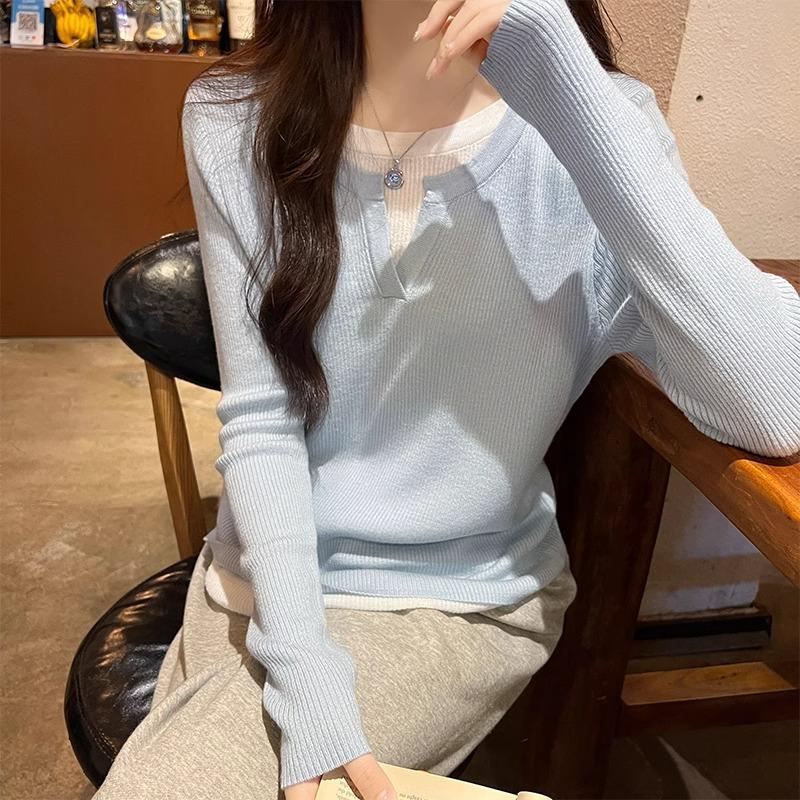 Pure desire wind blue lazy knitted bottoming shirt women s spring and autumn new fake two-piece splicing loose and thin inner One size fits all синій
Pure desire wind blue lazy knitted bottoming shirt women s spring and autumn new fake two-piece splicing loose and thin inner One size fits all синій