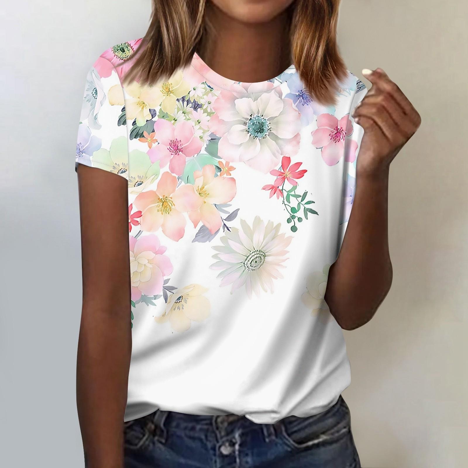 Женская модная повседневная блузка с коротким рукавом и цветочным принтом, пуловер с круглым вырезом XL белый
Женская модная повседневная блузка с коротким рукавом и цветочным принтом, пуловер с круглым вырезом XL белый