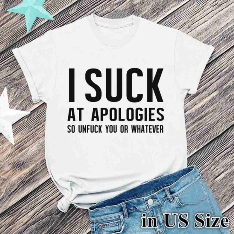 Funny Tee with I Suck at Apologies Saying,Cotton Tee,Casual Wear,Cool Tops for Women and Girls 4XL білий
Funny Tee with I Suck at Apologies Saying,Cotton Tee,Casual Wear,Cool Tops for Women and Girls 4XL білий