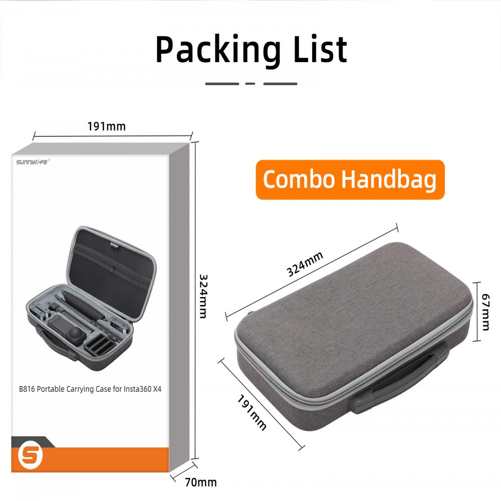 Sunnylife Storage Bag For Insta360 X4 Large Capacity Portable Carrying Case Handbag For Insta360 X4 Camera Accessories
Sunnylife Storage Bag For Insta360 X4 Large Capacity Portable Carrying Case Handbag For Insta360 X4 Camera Accessories