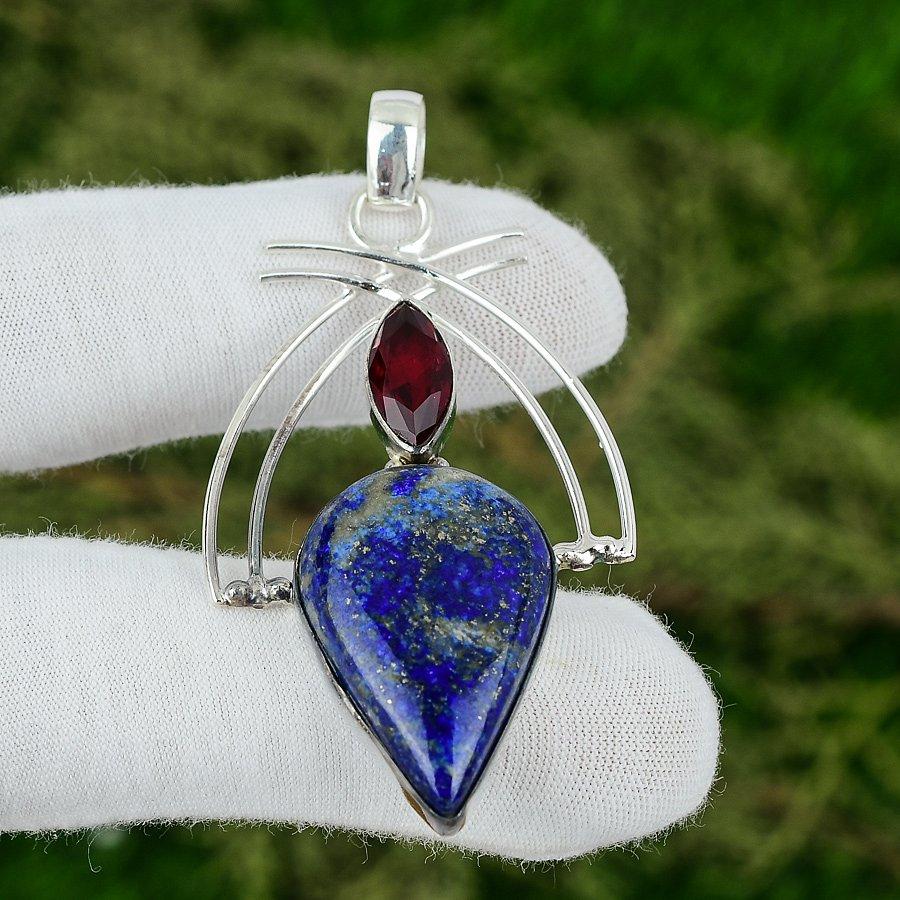 Friendship Day Deal 925 Silver Lapis Lazuli Gemstone Mozambique Garnet Pendant
Friendship Day Deal 925 Silver Lapis Lazuli Gemstone Mozambique Garnet Pendant