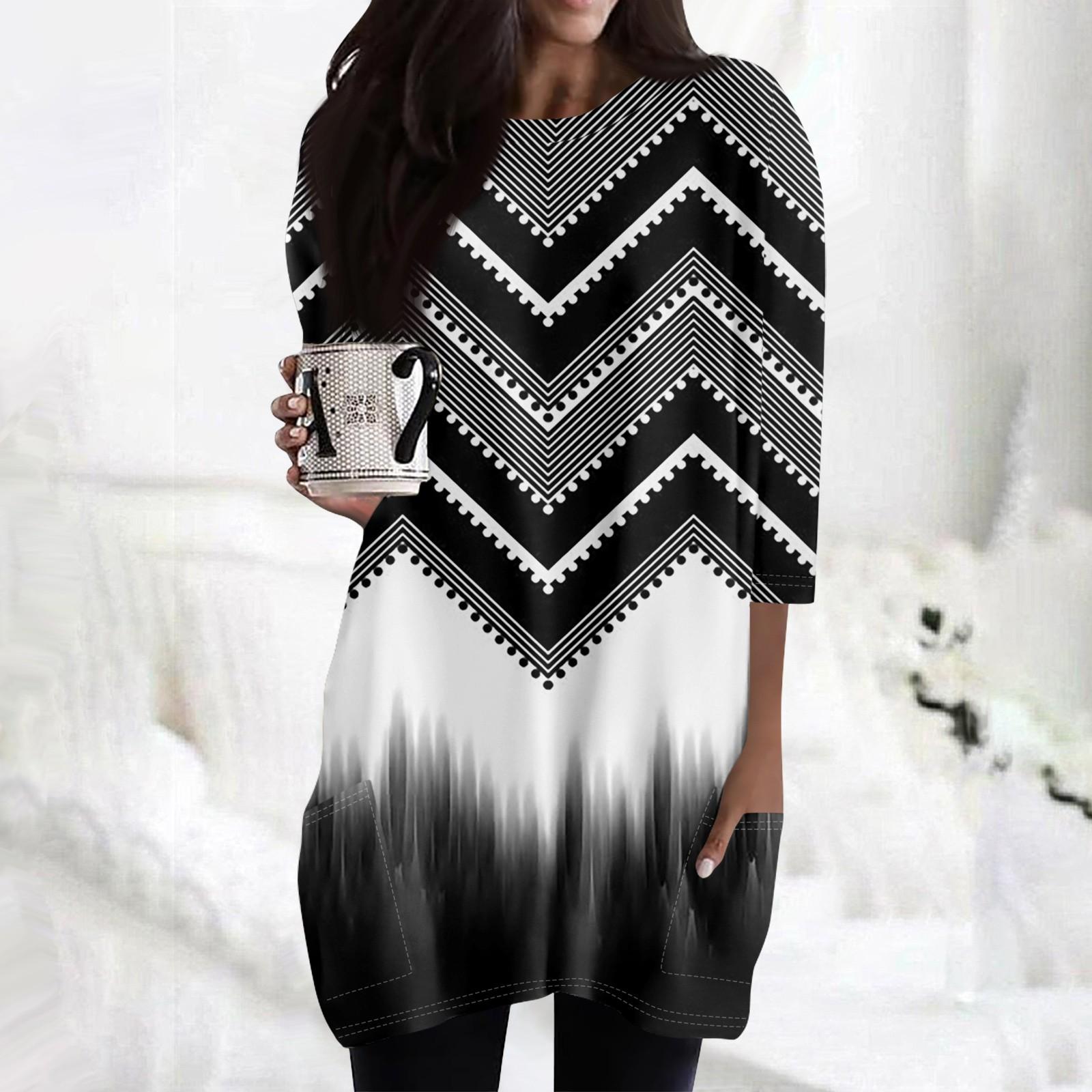 Женские повседневные рубашки с рукавами 3/4, модные туники с принтом, топы с карманами XXXL
Женские повседневные рубашки с рукавами 3/4, модные туники с принтом, топы с карманами XXXL