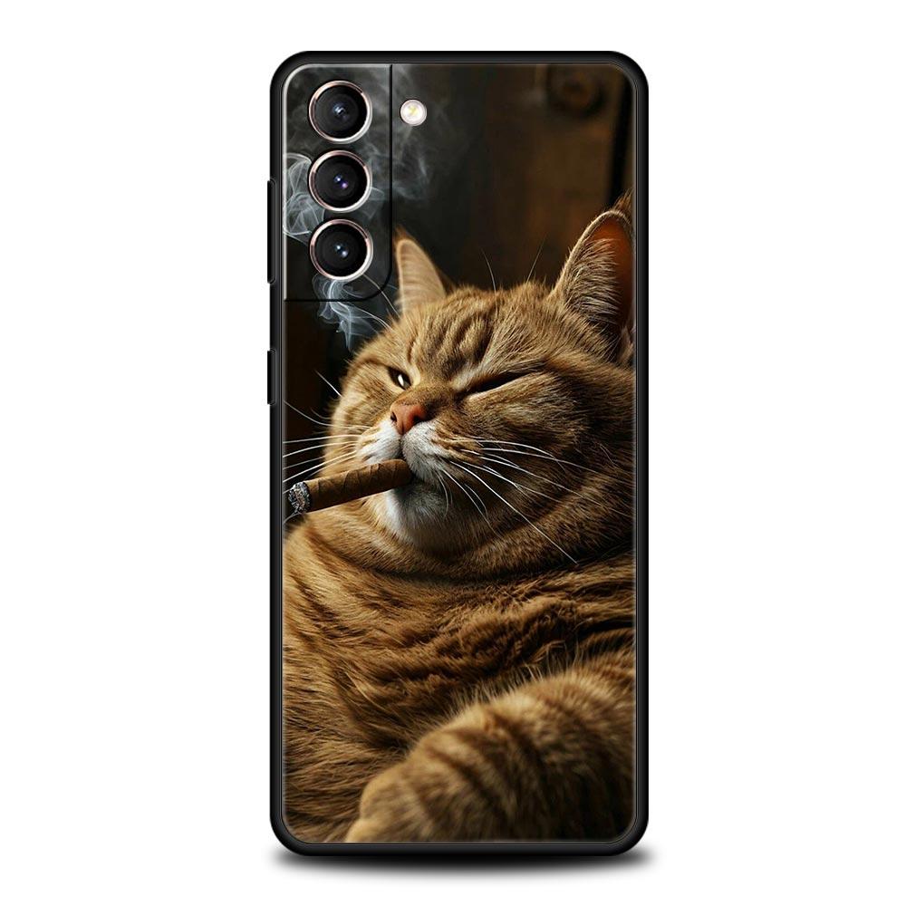 Fashion Kitten Smoking Pattern Phone Case for Samsung Galaxy S26 S25 S24 S23 S22 S20 S21 FE Ultra S25 Edge Plus Soft TPU Cover S20Ultra
Fashion Kitten Smoking Pattern Phone Case for Samsung Galaxy S26 S25 S24 S23 S22 S20 S21 FE Ultra S25 Edge Plus Soft TPU Cover S20Ultra