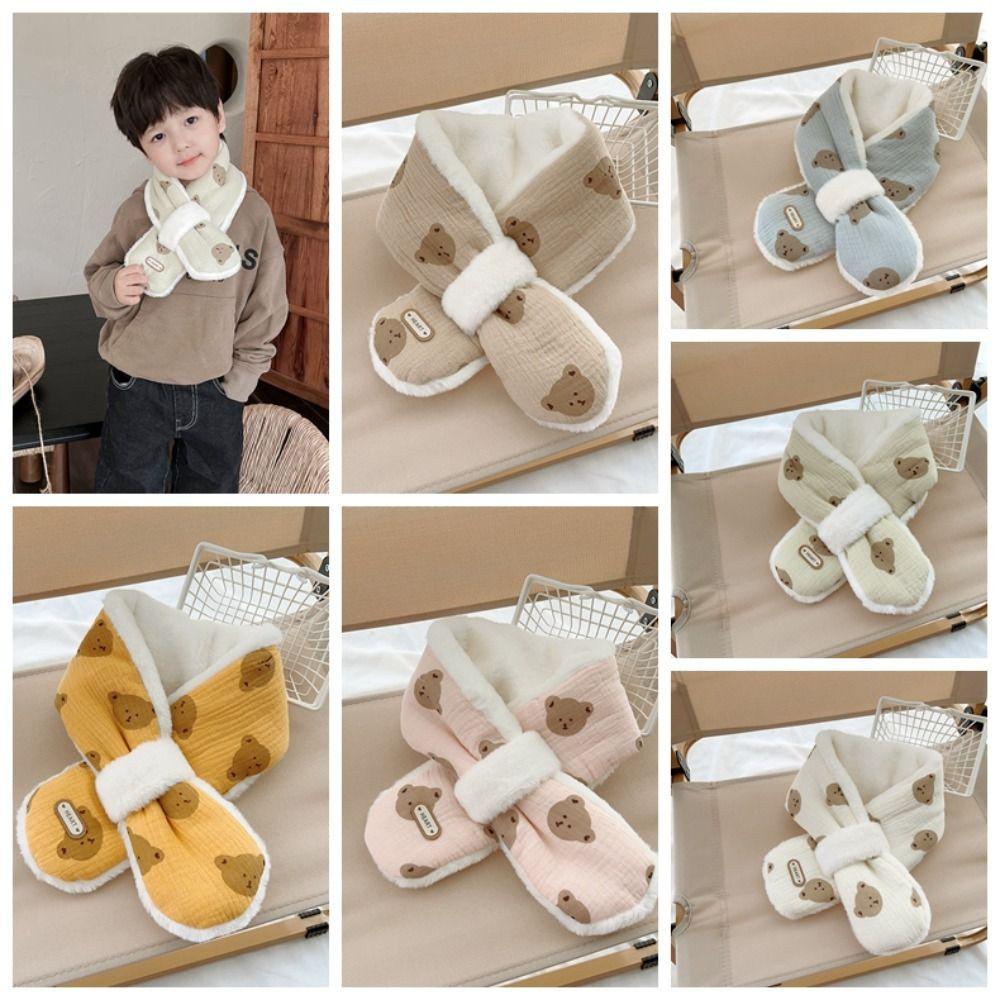 Solid Color Bear Plush Cross Scarf Korean Style Cartoon Neckerchief Children Fleece Muffler Baby
Solid Color Bear Plush Cross Scarf Korean Style Cartoon Neckerchief Children Fleece Muffler Baby