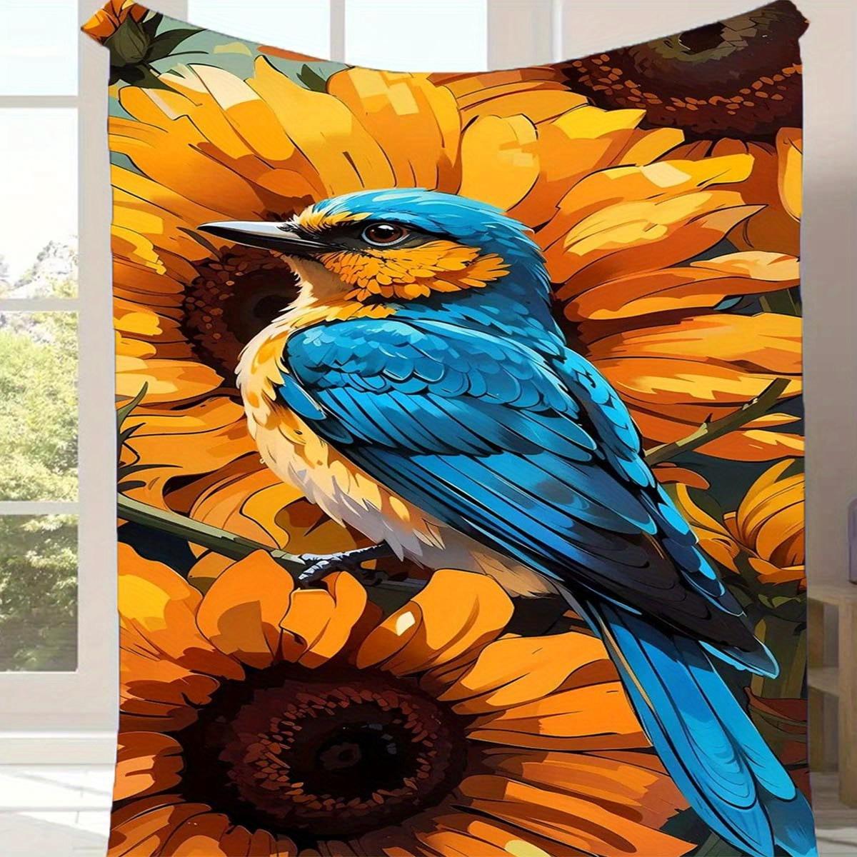 1pc Bird And Sunflower Pattern Blanket,Soft And Comfortable Blanket, Travel Sofa Bed, Office Home Decor, Birthday Gift Blanket, Boys, Girls 130cmx150cm
1pc Bird And Sunflower Pattern Blanket,Soft And Comfortable Blanket, Travel Sofa Bed, Office Home Decor, Birthday Gift Blanket, Boys, Girls 130cmx150cm