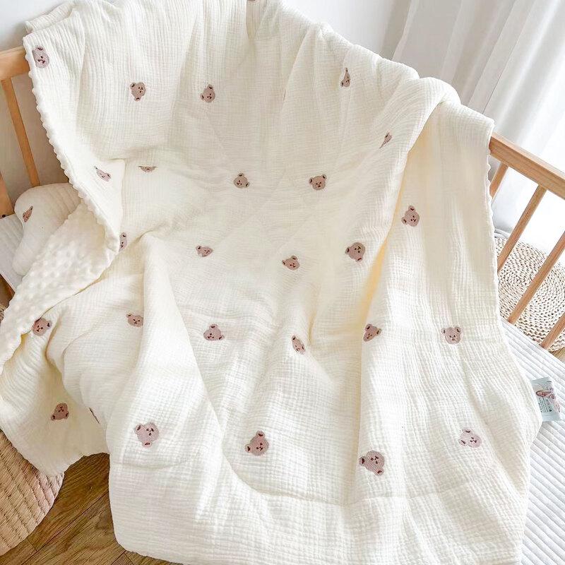 Embroidered Bear Soft Quilted Blanket for Children
Embroidered Bear Soft Quilted Blanket for Children