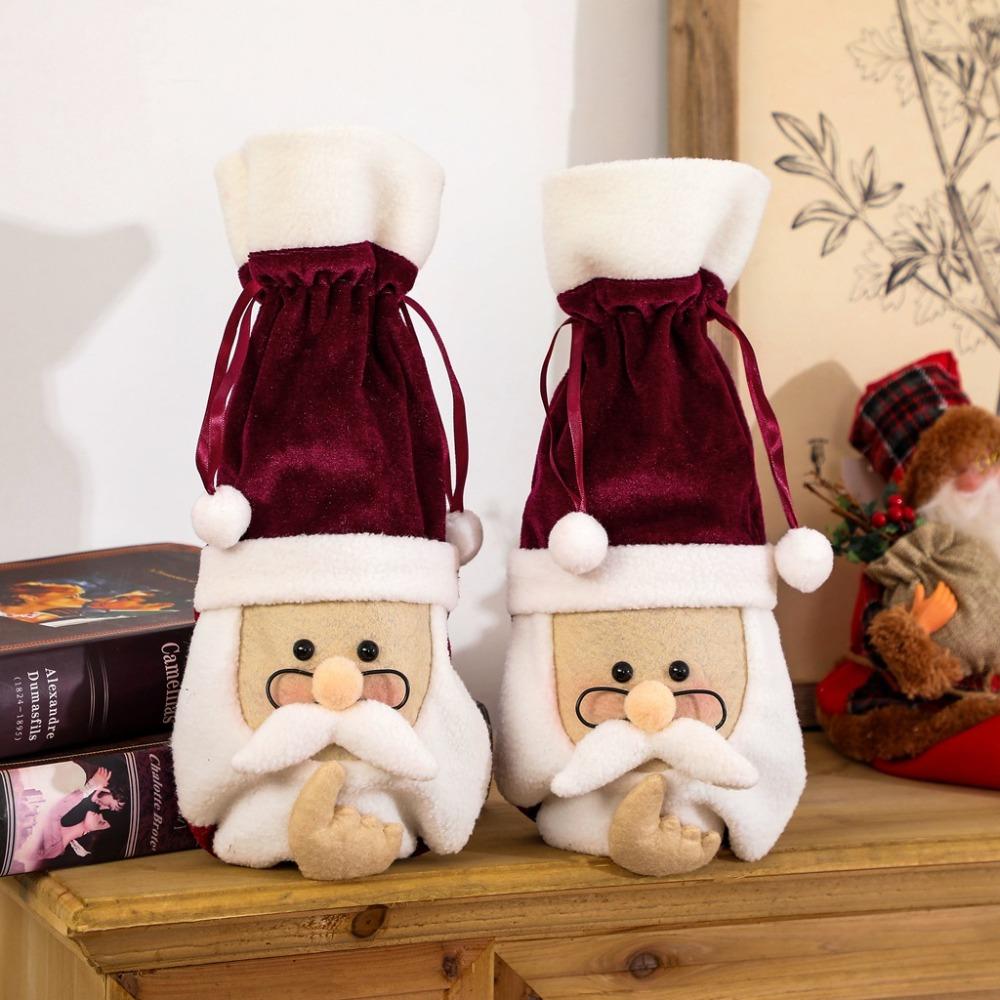 2pcs Cartoon Santa Claus Wine Bottle Bag Reusable Champagne Bottle Cover Home Xmas Decor
2pcs Cartoon Santa Claus Wine Bottle Bag Reusable Champagne Bottle Cover Home Xmas Decor