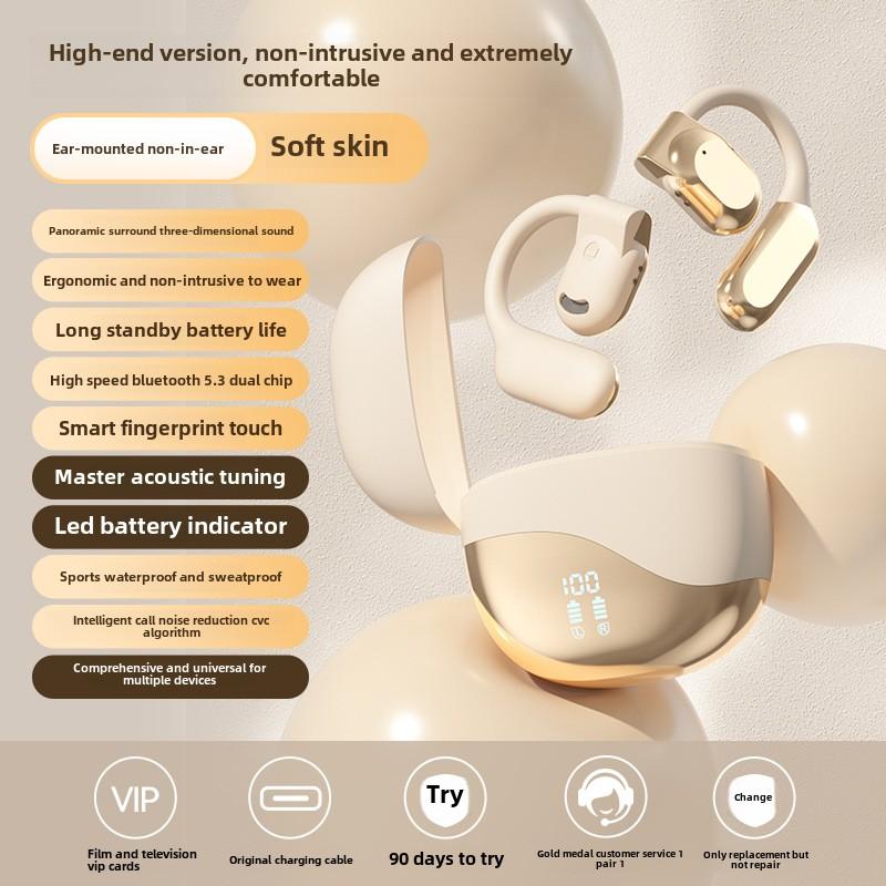 Новые беспроводные Bluetooth-наушники с костной проводимостью на открытом воздухе, долговечные спортивные наушники OWS Translation бежевый
Новые беспроводные Bluetooth-наушники с костной проводимостью на открытом воздухе, долговечные спортивные наушники OWS Translation бежевый