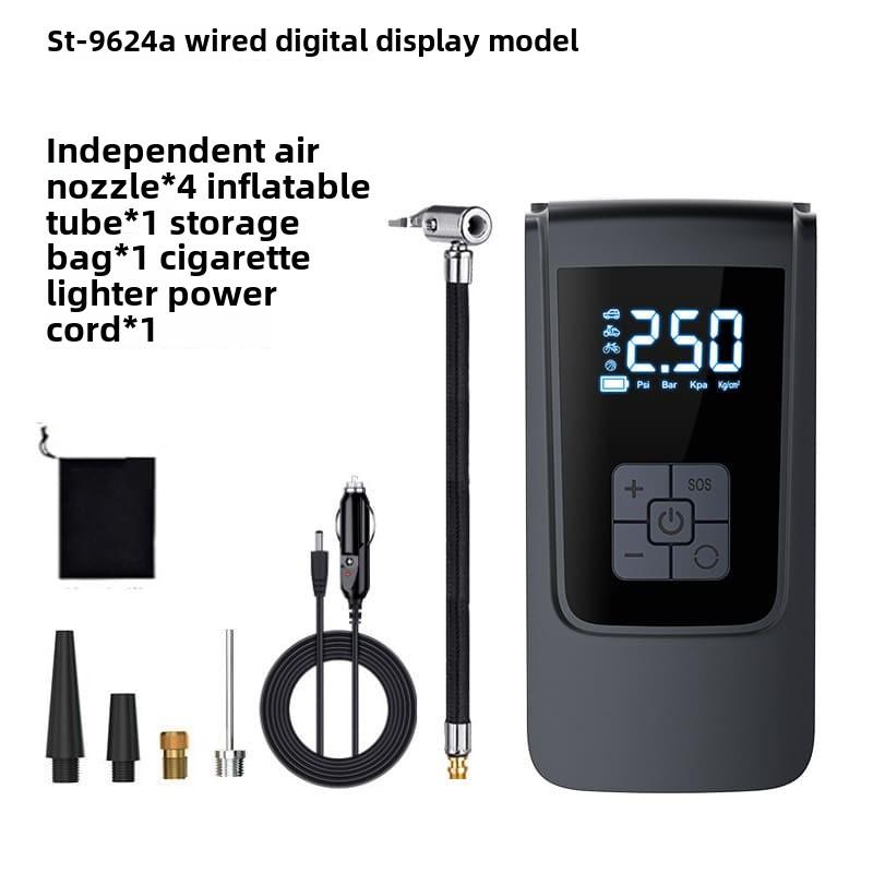 Автомобильный воздушный насос беспроводной цифровой дисплей точное определение предустановленного давления в шинах низкий уровень шума накачка шин велосипедная шина баскетбольный электрический воздушный насос Wired чёрный
Автомобильный воздушный насос беспроводной цифровой дисплей точное определение предустановленного давления в шинах низкий уровень шума накачка шин велосипедная шина баскетбольный электрический воздушный насос Wired чёрный