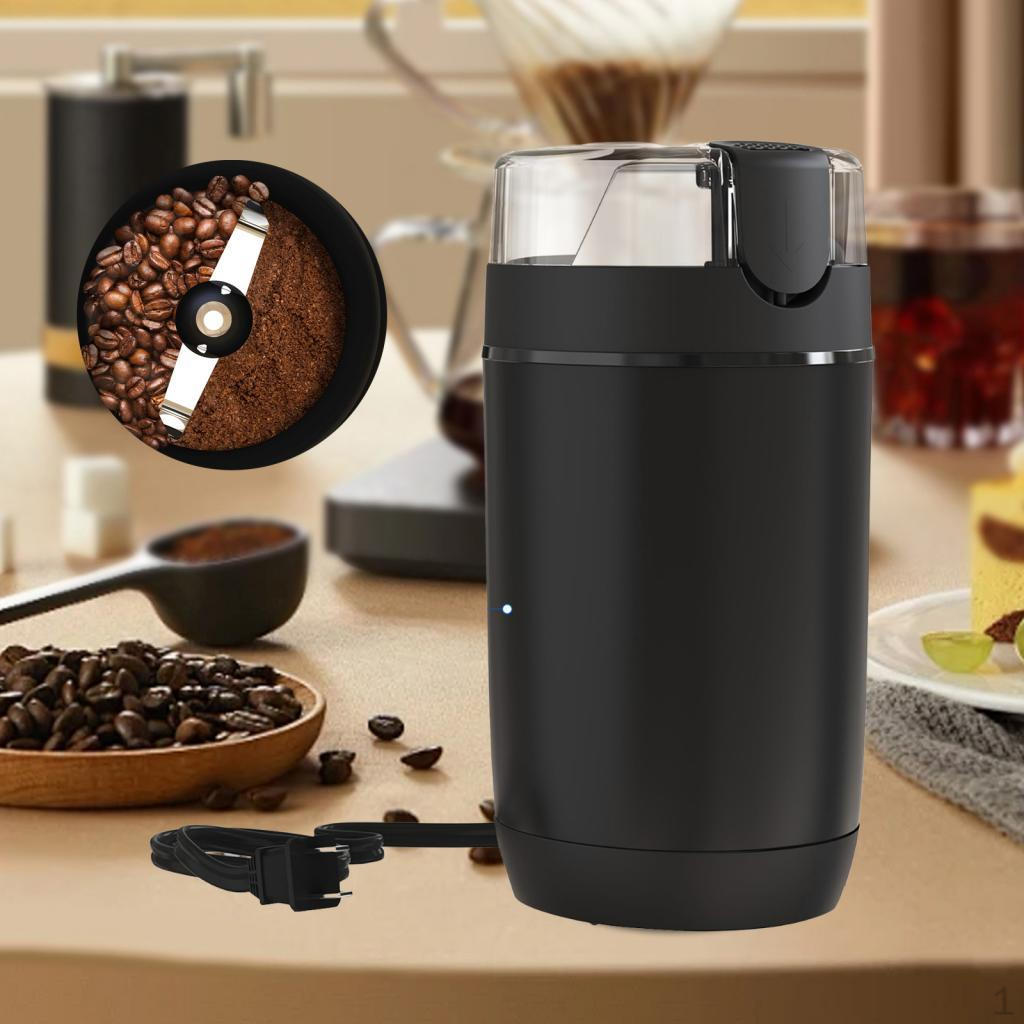 Coffee Bean Grinding Machine Powerful Motor Lightweight 60ml Multiuse Small with Cleaning Brush