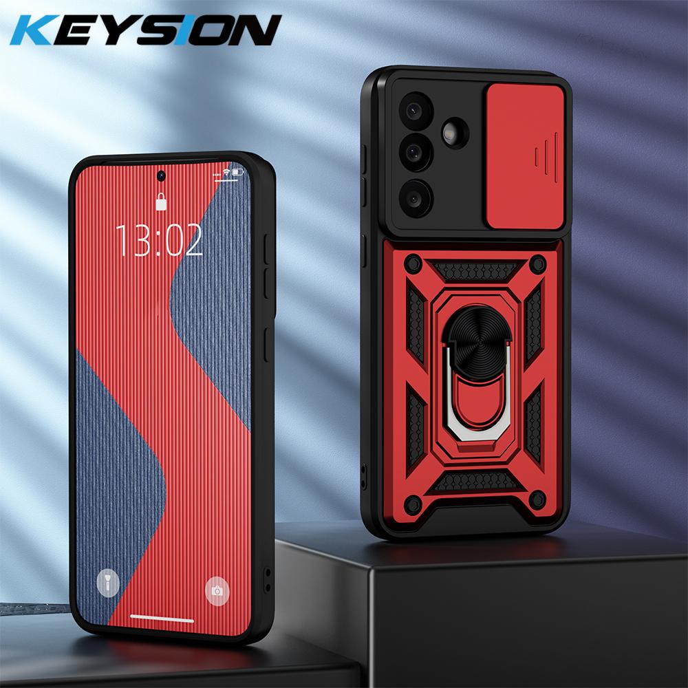KEYSION Противоударный чехол для Samsung M56 5G Силикон+ПК Сдвижная защита камеры Кольцо-подставка Задняя крышка для телефона Galaxy F56 5G for Samsung F56 5G красный
KEYSION Противоударный чехол для Samsung M56 5G Силикон+ПК Сдвижная защита камеры Кольцо-подставка Задняя крышка для телефона Galaxy F56 5G for Samsung F56 5G красный