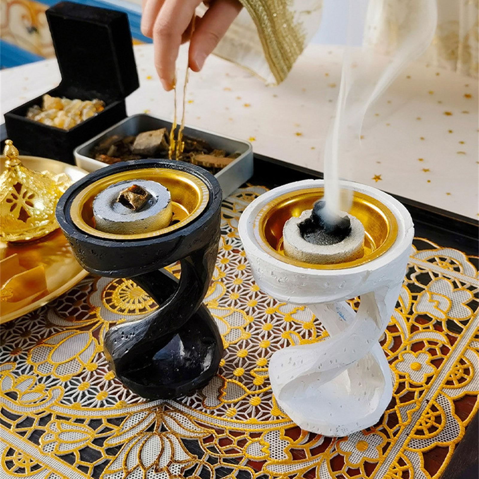 Resins Twist Shape Aromatherapies Burners Arabic Incenses Holder Bakhoor Burners Diffuser for Home Decors and Relaxation білий
Resins Twist Shape Aromatherapies Burners Arabic Incenses Holder Bakhoor Burners Diffuser for Home Decors and Relaxation білий