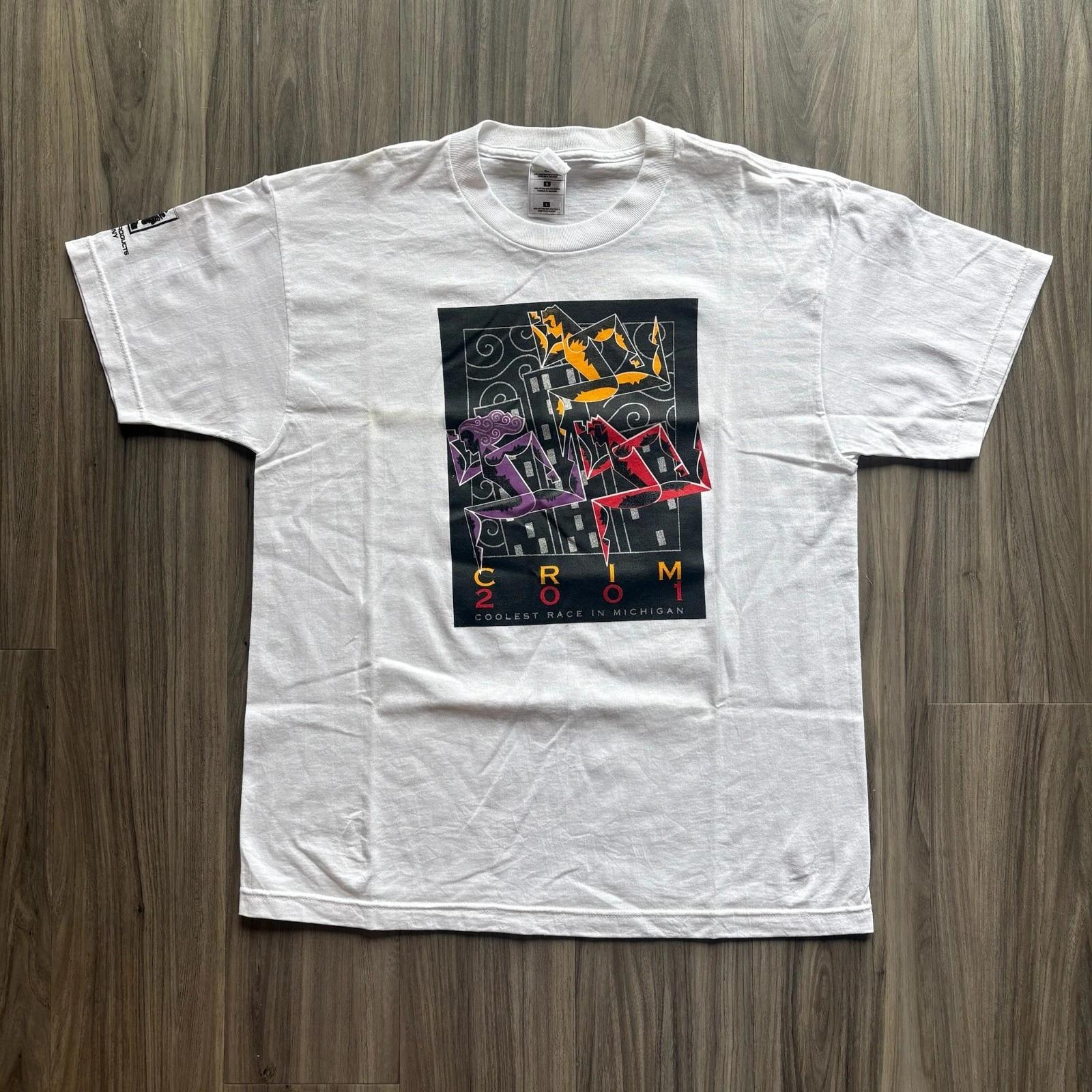 Y2K / Vintage 2001 CRIM Coolest Race In Michigan Runner Graphic T-shirt Large L
Y2K / Vintage 2001 CRIM Coolest Race In Michigan Runner Graphic T-shirt Large L