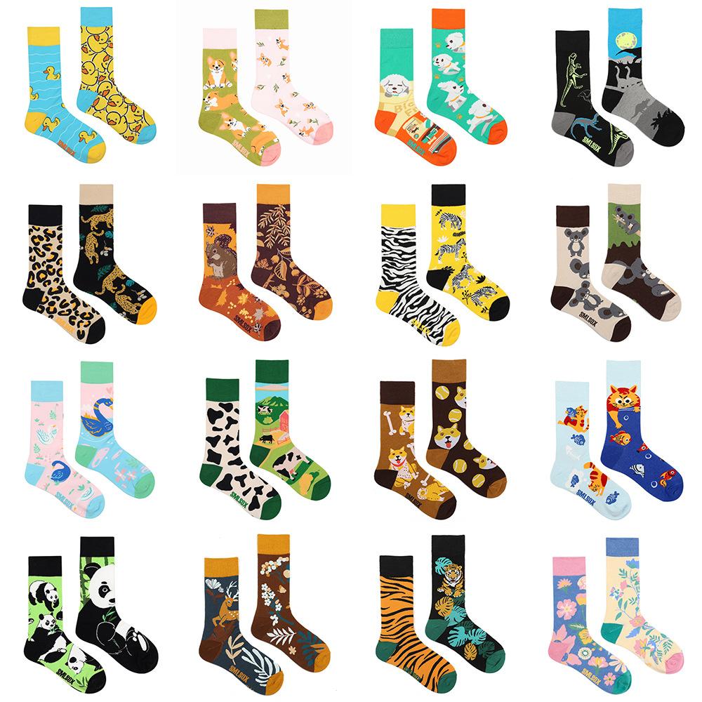 2 пары модных индивидуальных асимметричных носков с животным рисунком средней трубки Ab Tide
2 пары модных индивидуальных асимметричных носков с животным рисунком средней трубки Ab Tide