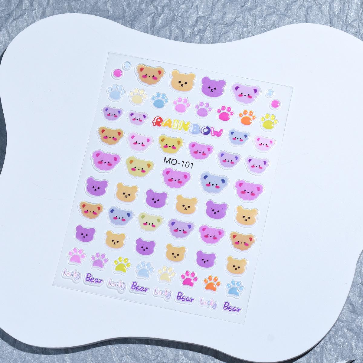 Colorful Cartoon Jelly Bears & Rabbits Nail Stickers - Cute & Funny Summer Embossed Decals
Colorful Cartoon Jelly Bears & Rabbits Nail Stickers - Cute & Funny Summer Embossed Decals
