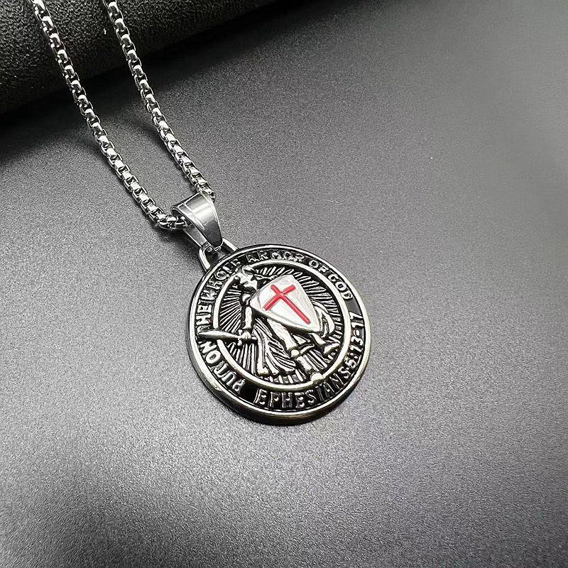 European and American Retro Jewelry, Gold-plated Epoxy Western Medieval Templar Pendant Necklace 2026 60CM
European and American Retro Jewelry, Gold-plated Epoxy Western Medieval Templar Pendant Necklace 2026 60CM