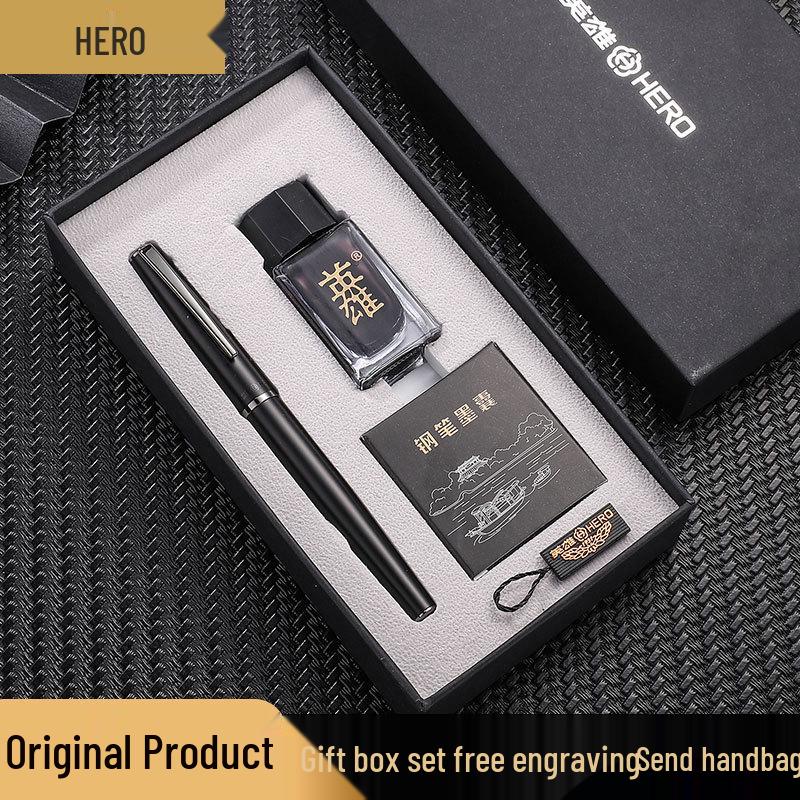 Hero 7066 Fountain Pen for Kids and Adults - Practice Writing Pen with Replaceable Ink Cartridge, Gift Box Included for Business and Office Use 0.5mm
Hero 7066 Fountain Pen for Kids and Adults - Practice Writing Pen with Replaceable Ink Cartridge, Gift Box Included for Business and Office Use 0.5mm