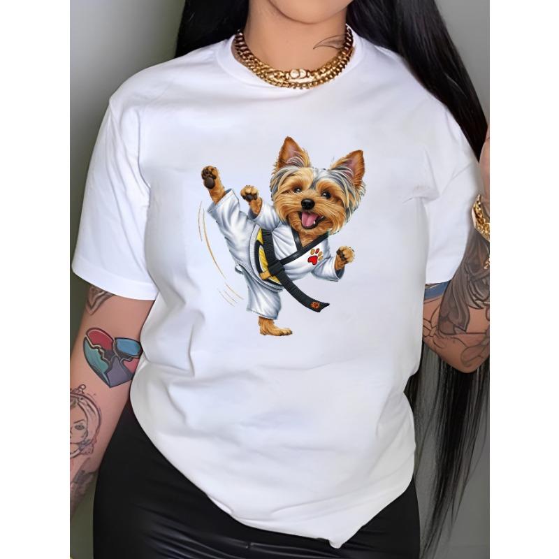 Yorkshire Terrier Martial Arts Print T-shirt Short Sleeve Crew Neck Leisure T-shirt For Spring & Summer Women s Clothing M
Yorkshire Terrier Martial Arts Print T-shirt Short Sleeve Crew Neck Leisure T-shirt For Spring & Summer Women s Clothing M