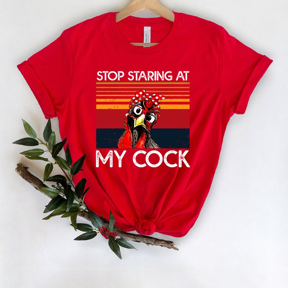 Stop Staring At My Cock Shirt Funny Chicken TShirt Humor Rooster Shirt Thanksgiving Tshirt Unisex Party Tops Novelty Gift S
Stop Staring At My Cock Shirt Funny Chicken TShirt Humor Rooster Shirt Thanksgiving Tshirt Unisex Party Tops Novelty Gift S