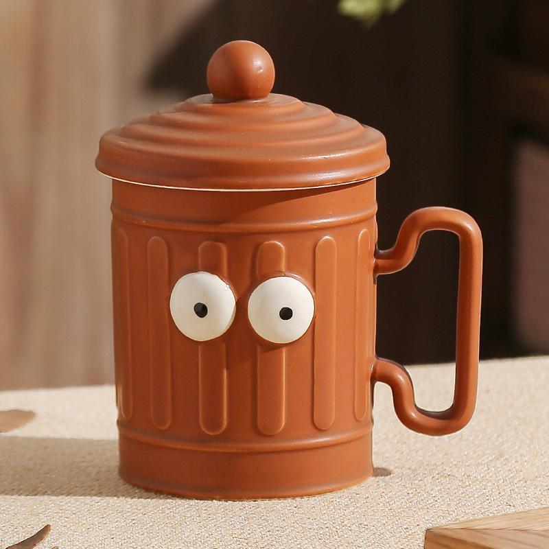 Смешная кружка с крышкой Подарок на день рождения Чашка Сувенир Офисная керамическая кружка Для дома Высокая ценность Мужчина 301-400ml