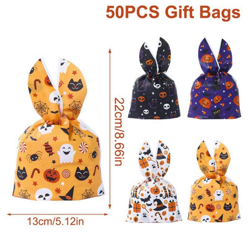 PE Halloween Candy Bags Rabbit Ear Design Pumpkin Pattern Pumpkin Gift Bags Spider Bat Print Cookie Snack Bags Cookie Packaging 5x5x5cm
PE Halloween Candy Bags Rabbit Ear Design Pumpkin Pattern Pumpkin Gift Bags Spider Bat Print Cookie Snack Bags Cookie Packaging 5x5x5cm