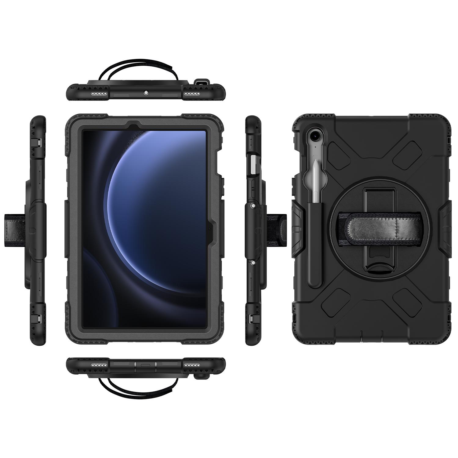 For Samsung Galaxy Tab S9/S10 FE/S9 FE Kickstand Case Rotary Hand Strap Tablet Cover with Shoulder Strap A
For Samsung Galaxy Tab S9/S10 FE/S9 FE Kickstand Case Rotary Hand Strap Tablet Cover with Shoulder Strap A