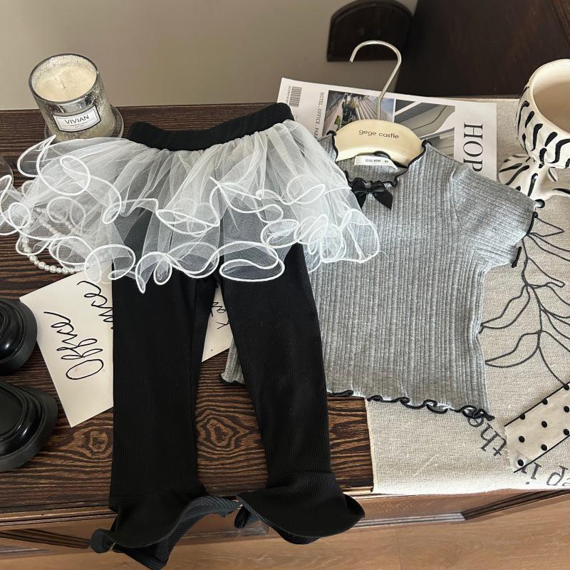 Clearance: No Returns/Exchanges - Girls Knitted Short-Sleeve T-Shirt & Mesh Peplum Leggings 100 cm
Clearance: No Returns/Exchanges - Girls Knitted Short-Sleeve T-Shirt & Mesh Peplum Leggings 100 cm