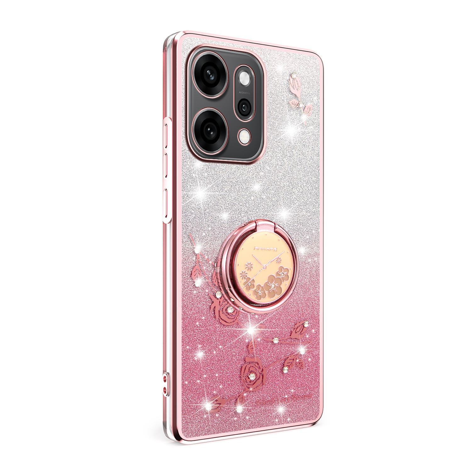 KADEM For Oppo Reno14 5G (Global) Case Ring Kickstand TPU Flowers Phone Cover Gradient Glitter Purple
KADEM For Oppo Reno14 5G (Global) Case Ring Kickstand TPU Flowers Phone Cover Gradient Glitter Purple