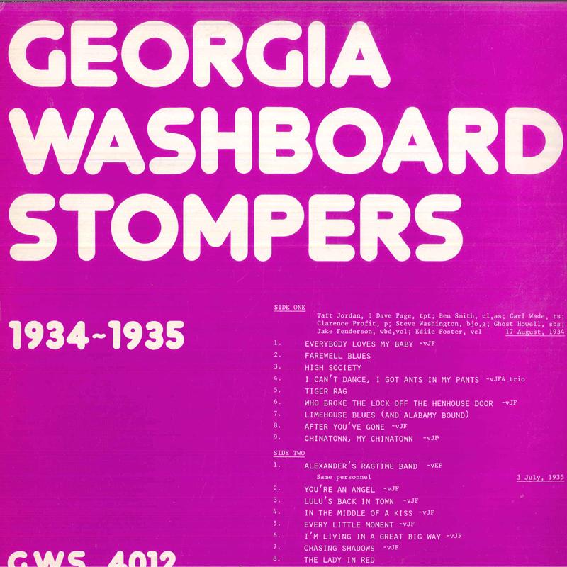 LP Record GEORGIA WASHBOARD STOMPERS 19341935 4012 GARDENIA Italy Jazz Used
LP Record GEORGIA WASHBOARD STOMPERS 19341935 4012 GARDENIA Italy Jazz Used