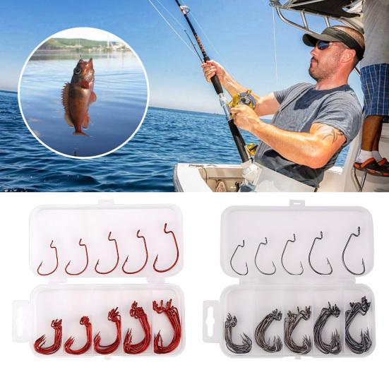 50Pcs Fishhook with Storage Box Rustproof Corrosion Resistant Easy to Use Barbed Carp Fishing Hook Outdoor Fishing Gear чорний
50Pcs Fishhook with Storage Box Rustproof Corrosion Resistant Easy to Use Barbed Carp Fishing Hook Outdoor Fishing Gear чорний