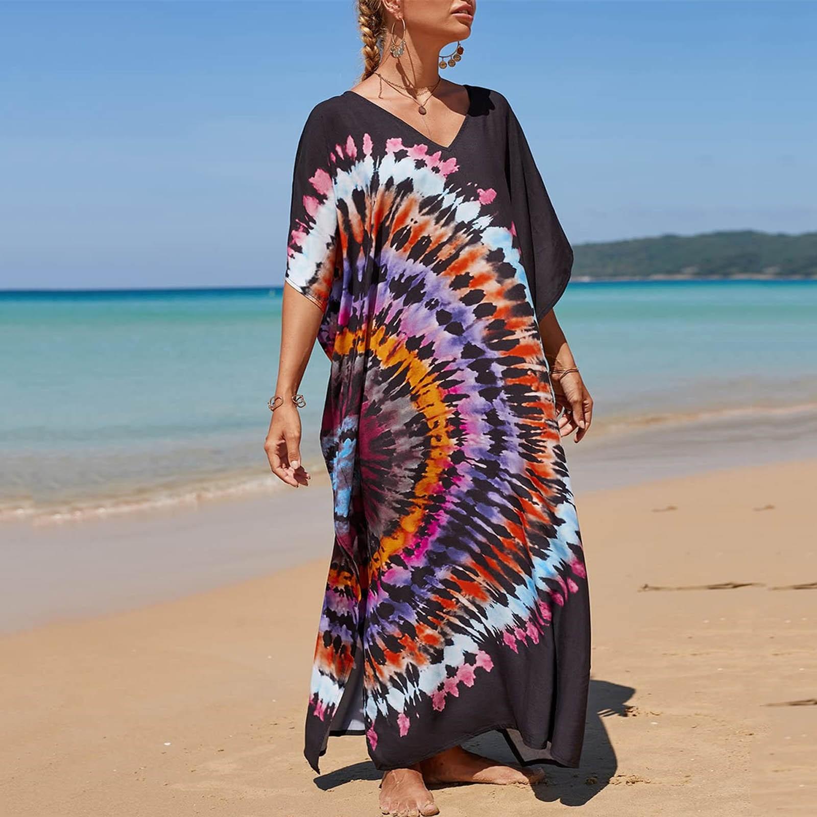 Loose Fit Women s Beach Cover Up Dress V Neck Long Kaftan Dress Plus Size Beachwear Swimwear Cover Up One Size чёрный
Loose Fit Women s Beach Cover Up Dress V Neck Long Kaftan Dress Plus Size Beachwear Swimwear Cover Up One Size чёрный