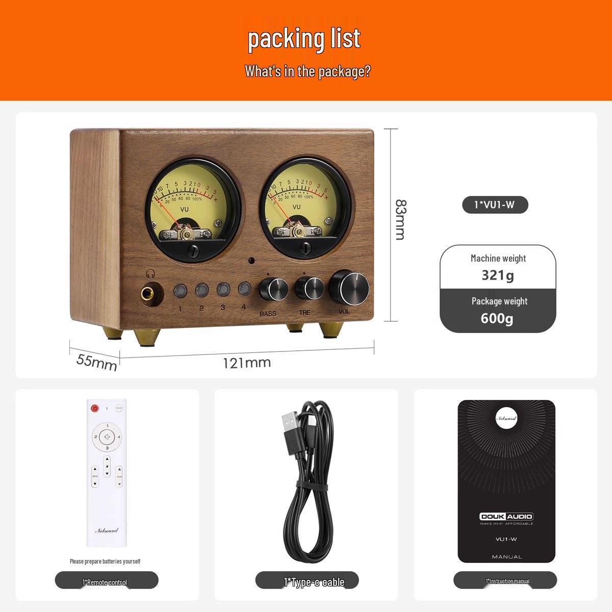 Little Bear VU-W 4-in-1 Audio Selector & Preamp with Bass/Treble Control and Remote-Controlled Headphone Amplifier
Little Bear VU-W 4-in-1 Audio Selector & Preamp with Bass/Treble Control and Remote-Controlled Headphone Amplifier
