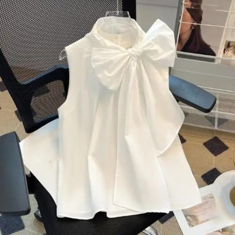 White Blouse Women Blusas Mujer De Moda Bow Sleeveless Loose Shirts Fashion Sweet Summer Blouses XS білий
White Blouse Women Blusas Mujer De Moda Bow Sleeveless Loose Shirts Fashion Sweet Summer Blouses XS білий