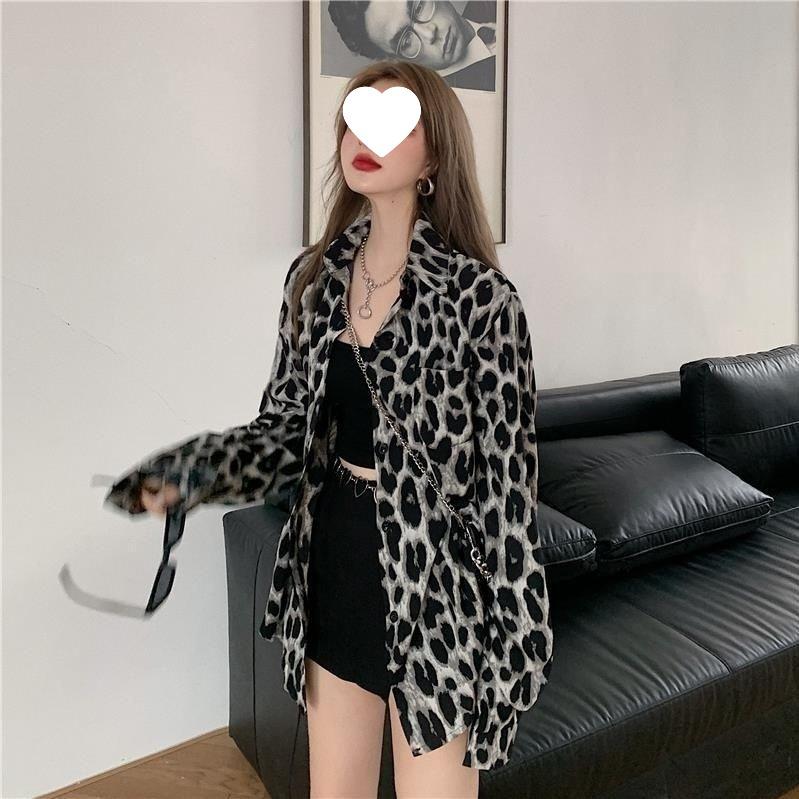 Женская рубашка с длинным рукавом и лацканами в стиле ретро с леопардовым принтом M (recommended 90-100 jin)
Женская рубашка с длинным рукавом и лацканами в стиле ретро с леопардовым принтом M (recommended 90-100 jin)