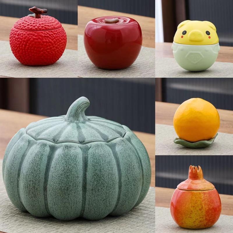 Creative Pumpkin Fruit Shape Ceramic Storage Jar Cosmetics Perfume Sealed Jar Kitchen Food Seasoning Tank Storage Box Home Decor
Creative Pumpkin Fruit Shape Ceramic Storage Jar Cosmetics Perfume Sealed Jar Kitchen Food Seasoning Tank Storage Box Home Decor