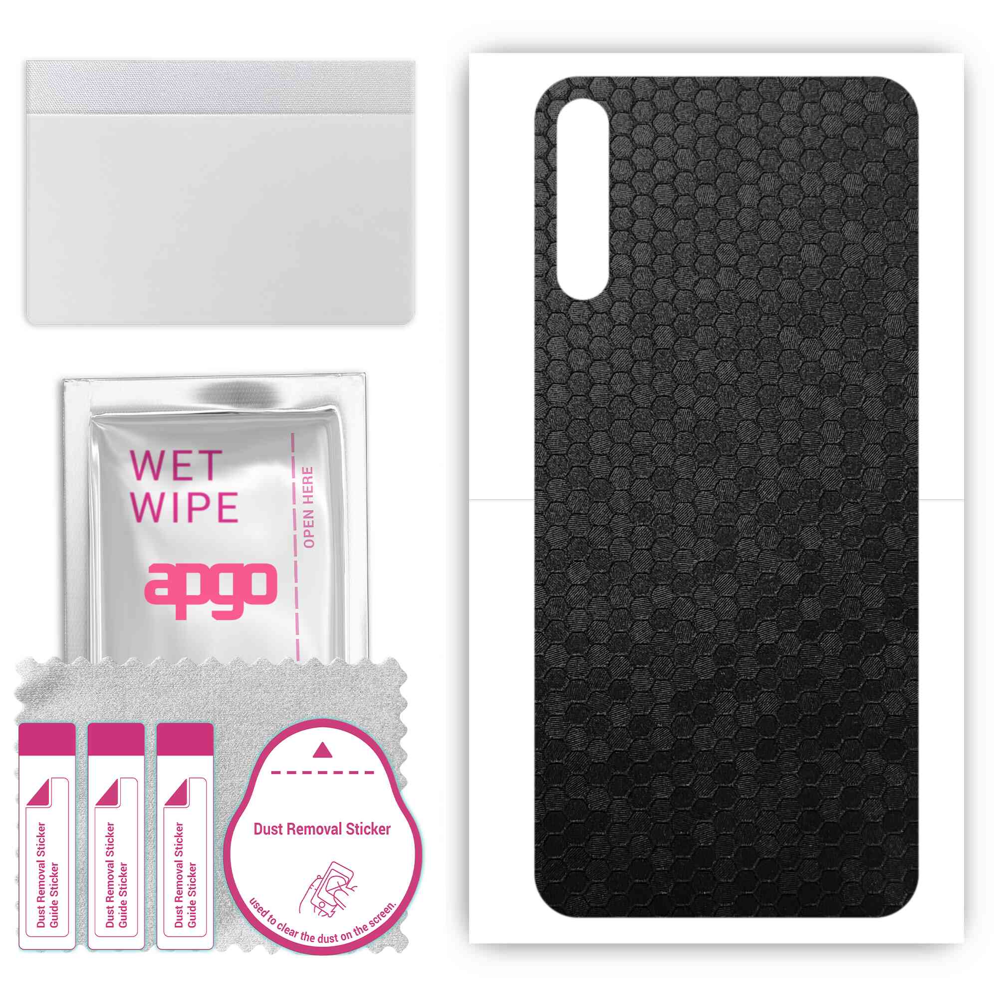 Apgo Protective Skin Sticker for the back compatible with Tecno Camon 12 Pro, Wrap Film, Foil, Vinyl - Pattern Black Honeycomb
Apgo Protective Skin Sticker for the back compatible with Tecno Camon 12 Pro, Wrap Film, Foil, Vinyl - Pattern Black Honeycomb