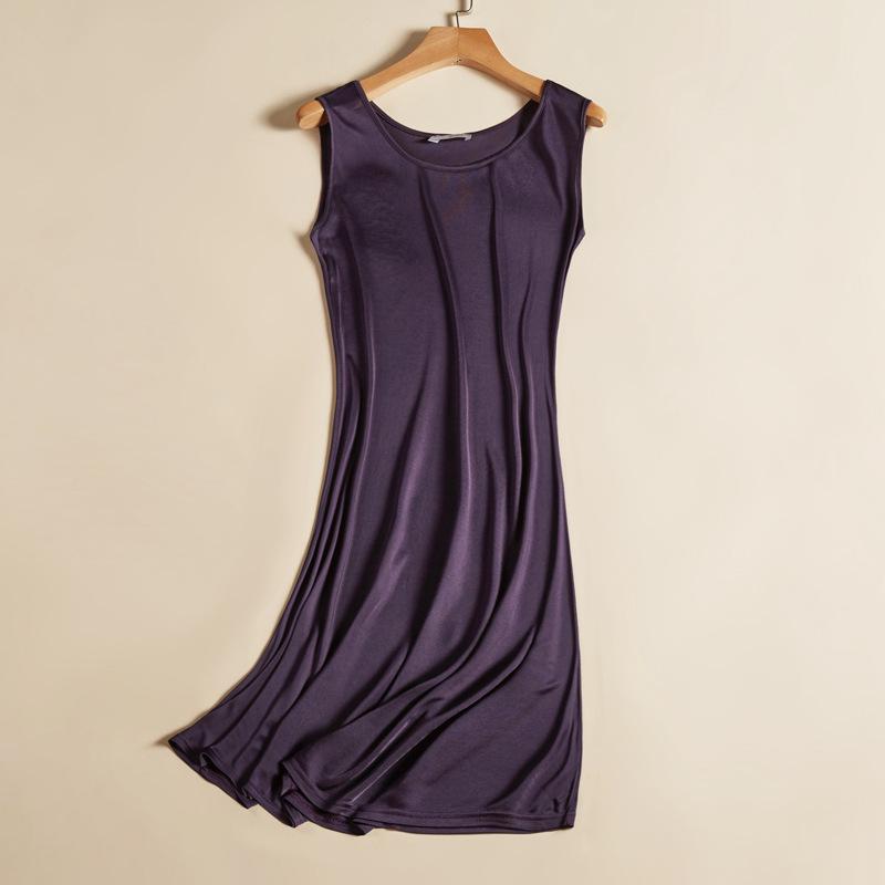 Elegant Women s Mulberry Silk Sleeveless Long Dress with Wide Hem - Solid Color, Plus Size for Commuting 3XL фіолетовий
Elegant Women s Mulberry Silk Sleeveless Long Dress with Wide Hem - Solid Color, Plus Size for Commuting 3XL фіолетовий