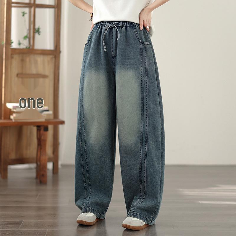 Plus Size Elastic Denim Wide-Leg Pants - New Casual & Slimming Design XL синій
Plus Size Elastic Denim Wide-Leg Pants - New Casual & Slimming Design XL синій