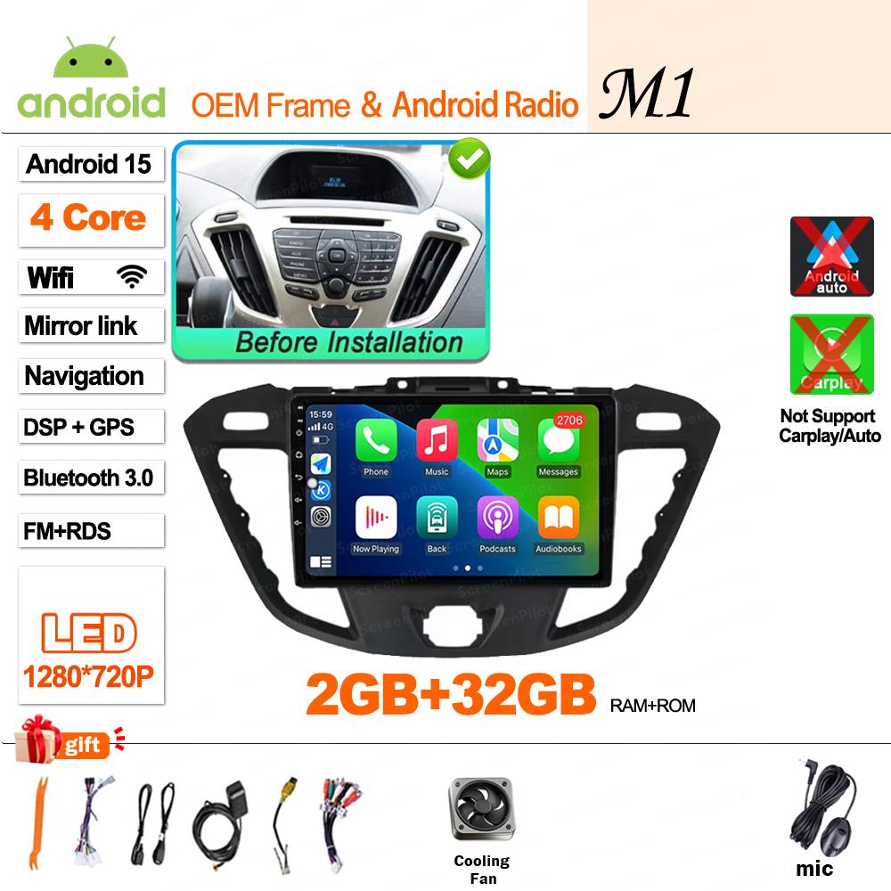 Android 16 For Ford Tourneo Custom 1 I Transit 2012 2013 2014 2015 2016 2 - 2021 Carplay Auto 2K Screen Car Radio Multimedia GPS
Android 16 For Ford Tourneo Custom 1 I Transit 2012 2013 2014 2015 2016 2 - 2021 Carplay Auto 2K Screen Car Radio Multimedia GPS
