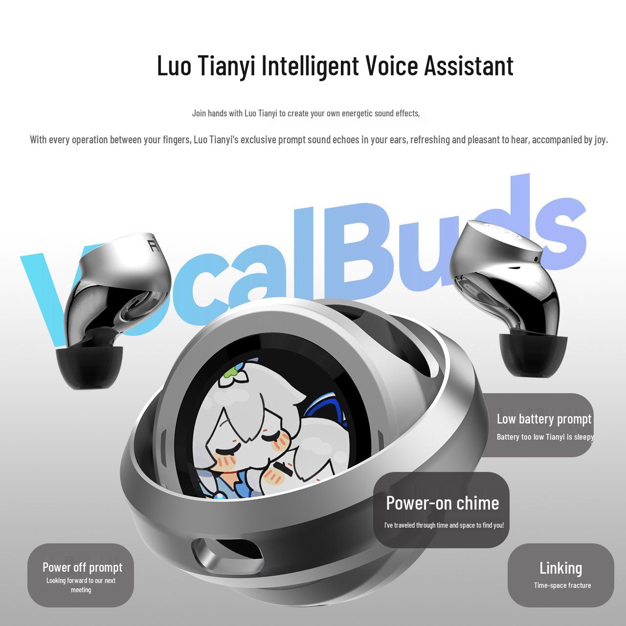 Bluetooth-гарнітура SongX06 Pro з екраном, ANC, спільний бренд Luo Tianyi Vsinger, вбудована пам ять срібний
Bluetooth-гарнітура SongX06 Pro з екраном, ANC, спільний бренд Luo Tianyi Vsinger, вбудована пам ять срібний