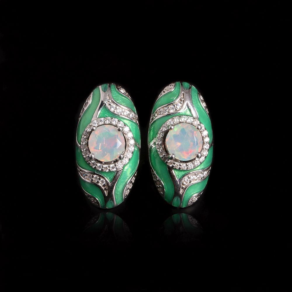 Винтажный изысканный дизайн. Камень октября. Натуральный опал. Серебряные серьги 925 пробы. Изящные украшения для женщин. Подарки на годовщину и банкет. M зелёный
Винтажный изысканный дизайн. Камень октября. Натуральный опал. Серебряные серьги 925 пробы. Изящные украшения для женщин. Подарки на годовщину и банкет. M зелёный