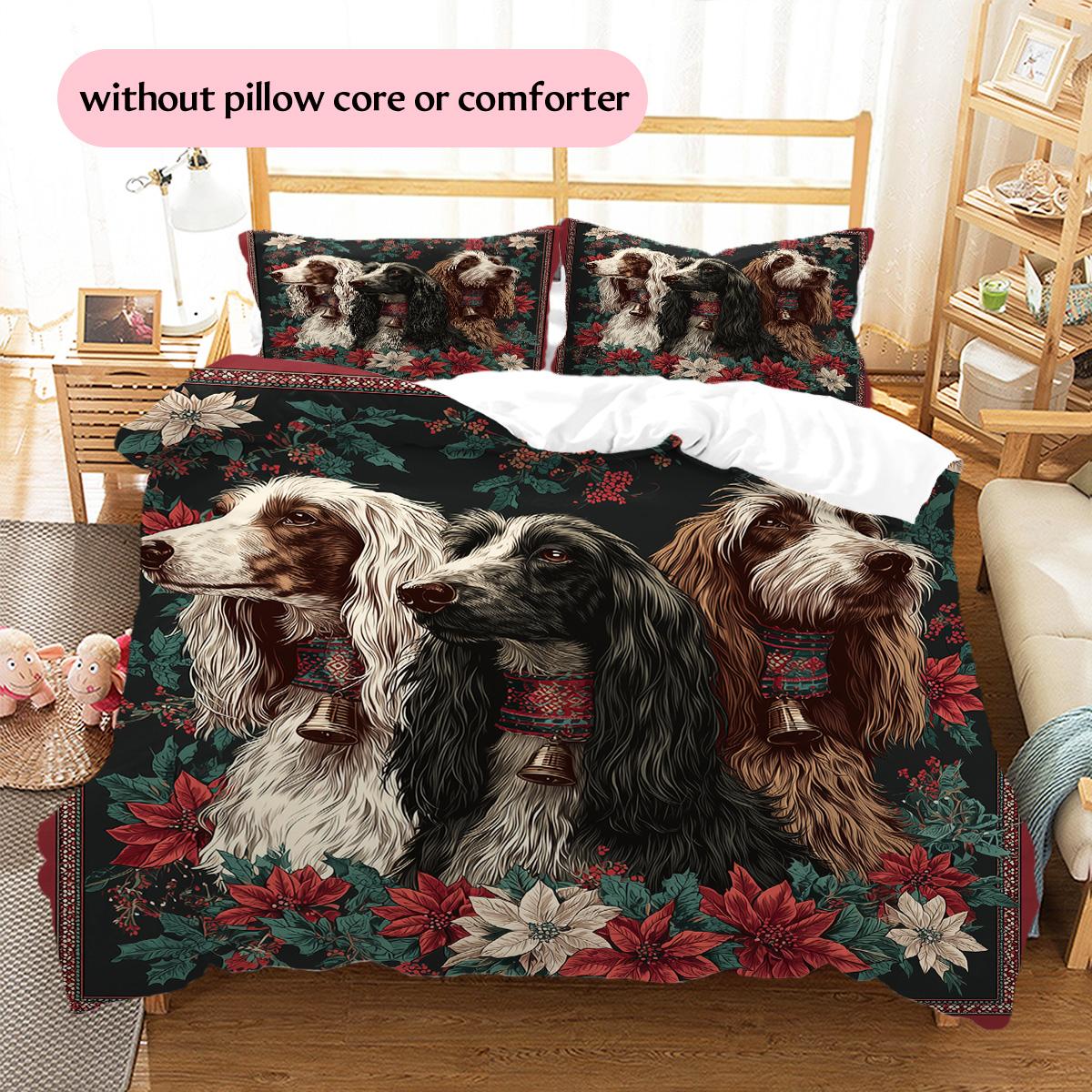 Three Bell-adorned Cats and Dogs Pattern Bedding Quilt Set Home Decoration Gift (1 * duvet cover + 2 * pillowcase, without core) 135x200cm
Three Bell-adorned Cats and Dogs Pattern Bedding Quilt Set Home Decoration Gift (1 * duvet cover + 2 * pillowcase, without core) 135x200cm
