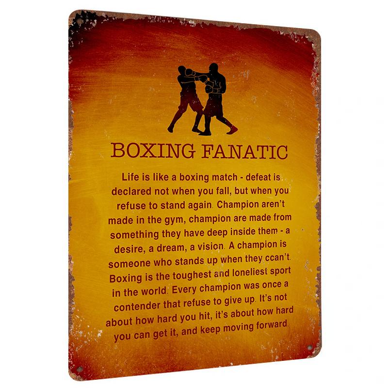 Inspirational Boxing Sport Metal Tin Sign Gym Decor Home Wall Art Hanging Ornament Gift 20x30cm(7.8x11.8inch)
Inspirational Boxing Sport Metal Tin Sign Gym Decor Home Wall Art Hanging Ornament Gift 20x30cm(7.8x11.8inch)