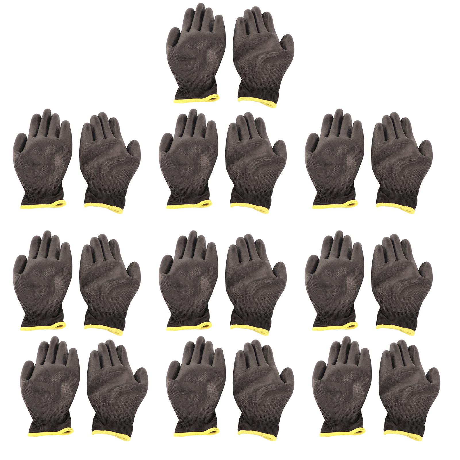 10 Pairs Safety Work Gloves PU Coated Static Proof Nylon General Black with Red Edge 8(M)
10 Pairs Safety Work Gloves PU Coated Static Proof Nylon General Black with Red Edge 8(M)