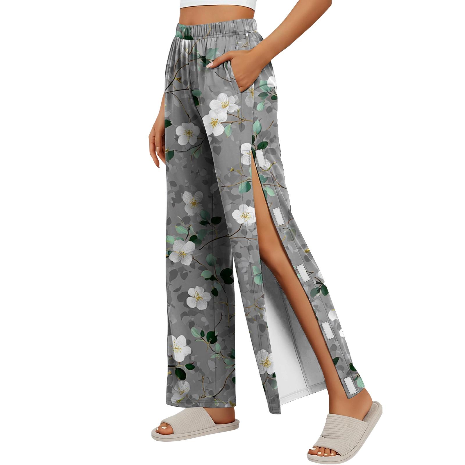 Women Floral Side Velcro Closure Easy Open Post Surgery Recovery Long Pants Elastic Waistband Soft Fabric Comfortable Fit XXL
Women Floral Side Velcro Closure Easy Open Post Surgery Recovery Long Pants Elastic Waistband Soft Fabric Comfortable Fit XXL